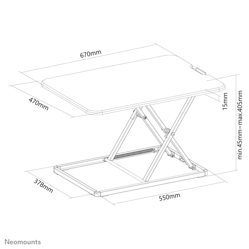 Neomounts sit-stand workstation